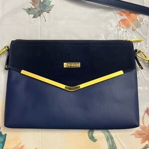 Joy & Iman Navy and Gold‎ Clutch